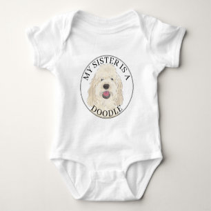 Vit Crème Golden Doodle Hund Stor Systern T Shirt