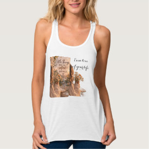 Vit crop tank top linne med racerback