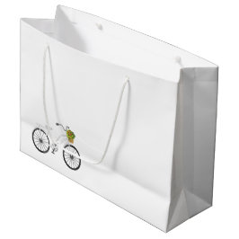 Vit cykel Grattis på födelsedagen Flower Basket Ro