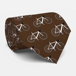 Vit cykel på brun slips