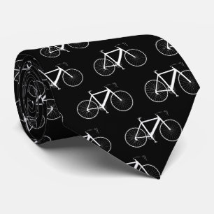 Vit cykel på svart slips