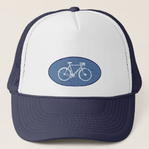 vit cykel truckerkeps