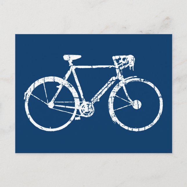 vit cykel vykort (Framsida)
