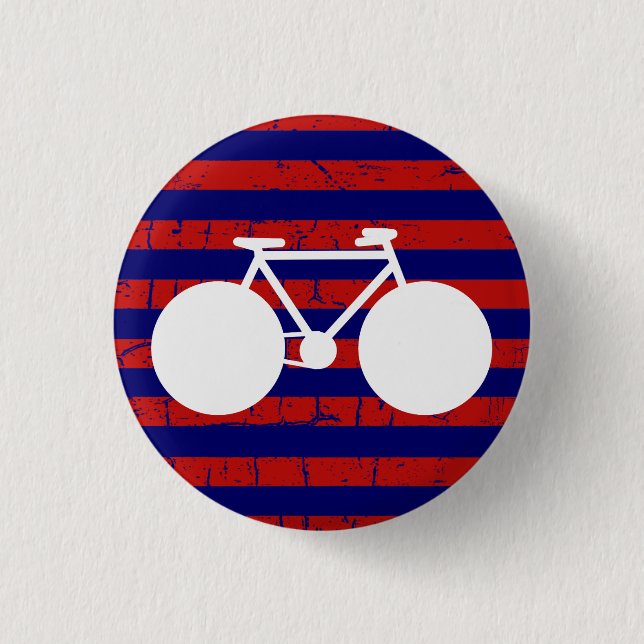 vit cykelstrimlad knapp (Framsida)
