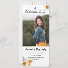 Vit Daffodil Firande i livstidsfoto Inbjudningar