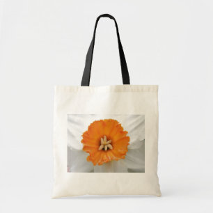 Vit daffodil Tote Bag Tygkasse