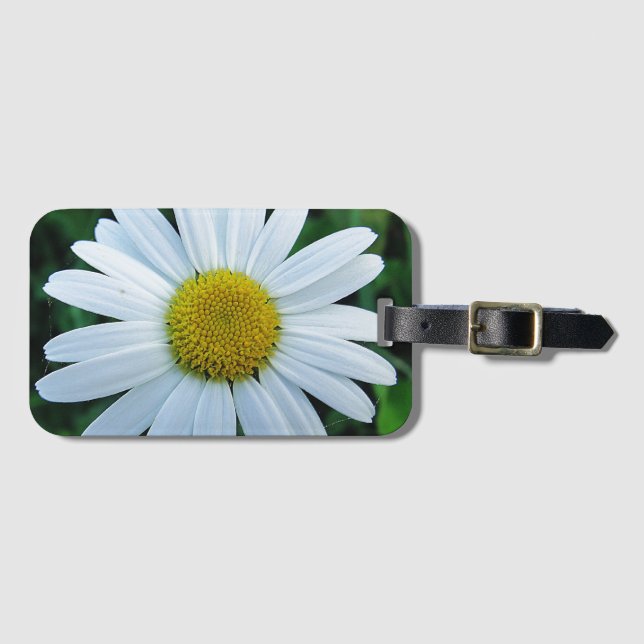 Vit daisy bagagebricka (Framsida horisontal)