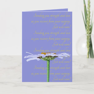 Vit Daisy Blå lavender Blue-Gult - Njut Kort