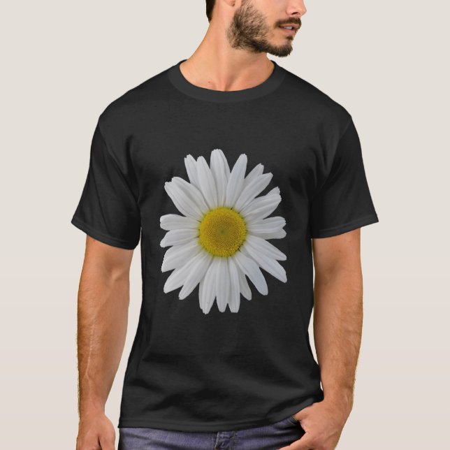 Vit Daisy Blödning Daisy Blötblomma D T Shirt (Framsida)