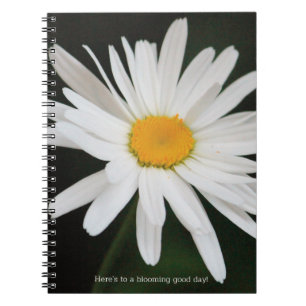 Vit Daisy blomma Anteckningsbok
