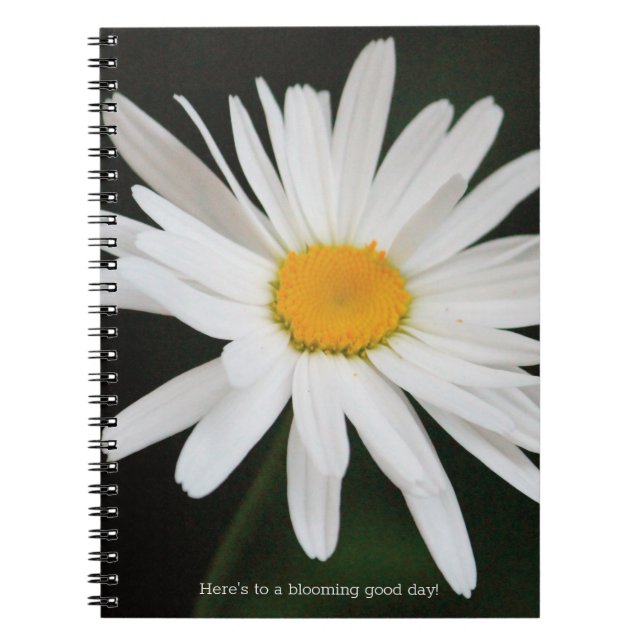 Vit Daisy blomma Anteckningsbok (Framsidan)