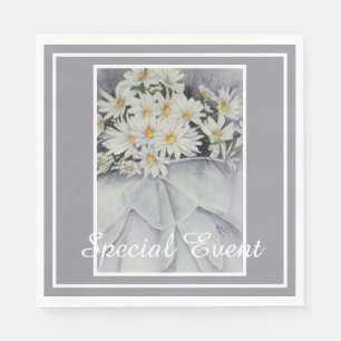 Vit Daisy Bouquet Fest Pappersservett