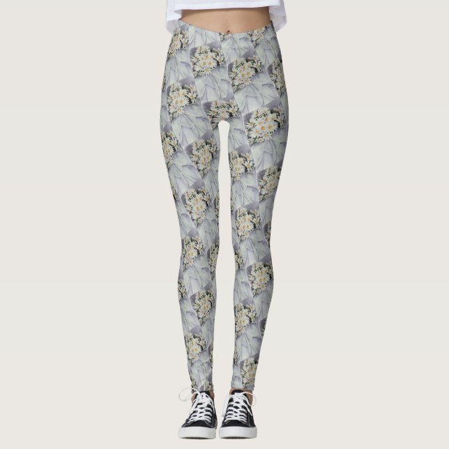 VIT DAISY BOUQUET LEGGINGS (Framsida)