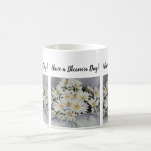 Vit Daisy Bouquet Watercolor Flowers