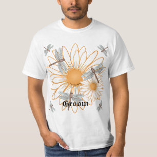Vit Daisy bridegroom bröllop t-shirt