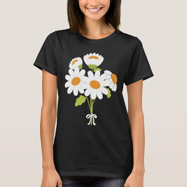Vit daisy bunt t shirt (Framsida)
