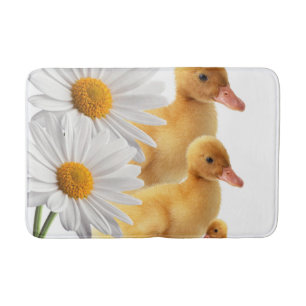 Vit Daisy Chickar Bathroom Bath Mat Badrumsmatta