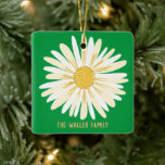 Vit Daisy-familj Ornament ANPASSAD IT<br><div class="desc">ANPASSA DEN! Lägg till en egen text till den här söta ornamenten med en vit daisy. Kolla min butik efter mer och matchande artiklar som presentpapper,  kökshanddukar,  mugg och mer!</div>
