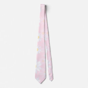 Vit Daisy Flowers Rosa Blommigt Slips
