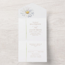 Vit Daisy, lägsta minimalistiska Elegant Boho Bröl