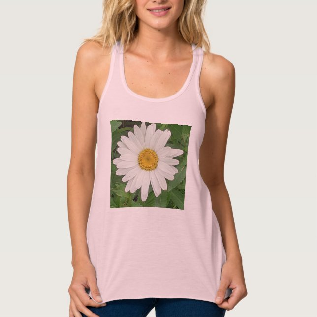 Vit Daisy Linne Med Racerback (Framsida)