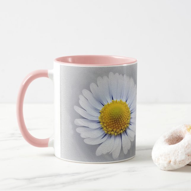vit daisy mugg (Med munk)