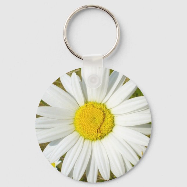 Vit Daisy Nyckelring (Framsida)