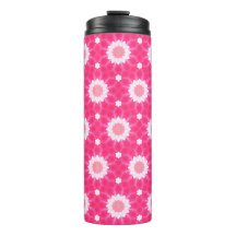 Vit daisy och stjärnor över rosans bakgrund mönste