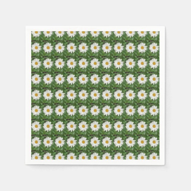 Vit Daisy Papper Pappersservett (Framsidan)