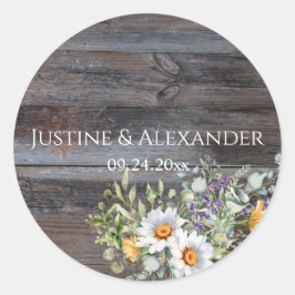 Vit Daisy Runt Klistermärke