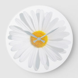 vit daisy stor klocka