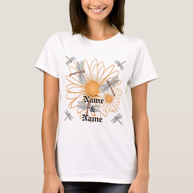 Vit Daisy t-shirt (Framsida)