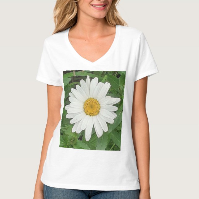 Vit Daisy T Shirt (Framsida)