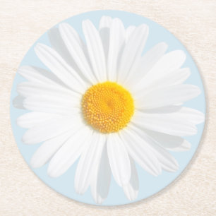 vit daisy underlägg papper rund