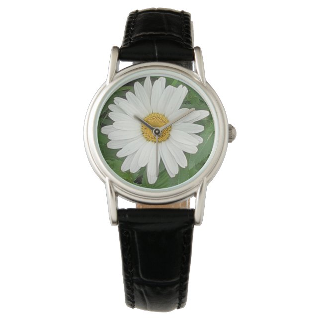 Vit Daisy Watch Armbandsur (Framsida)
