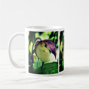 Vit Dam-haltig, orchid-blomma Kaffemugg