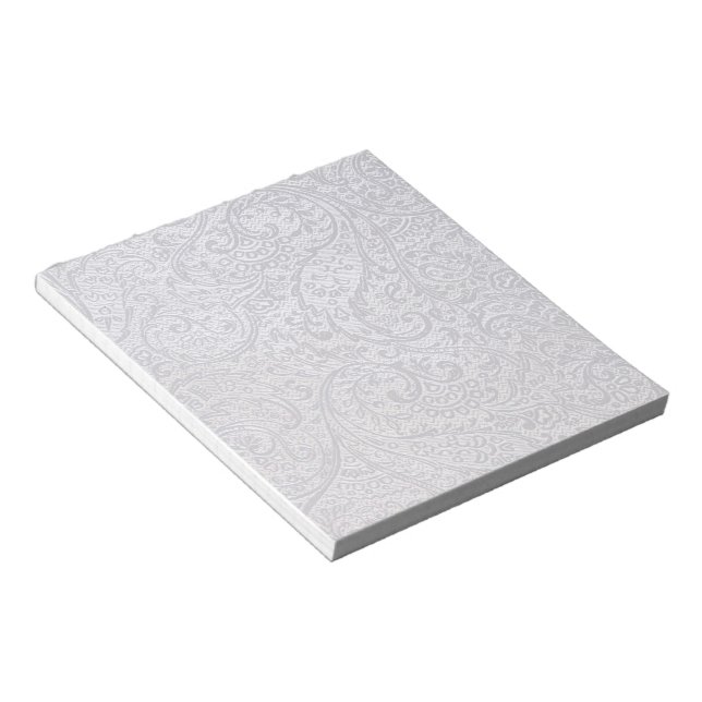 Vit Damask Anteckningsblock (Vinklad)