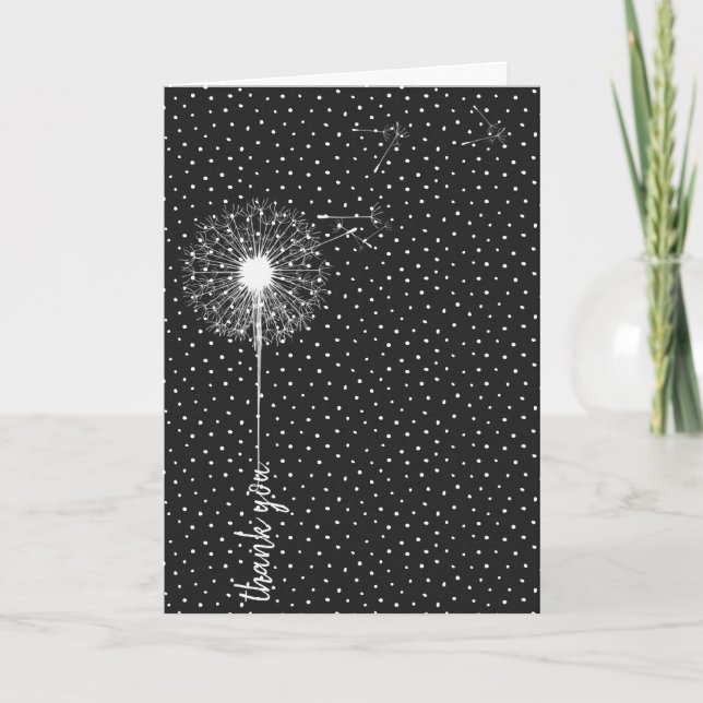 vit dandelion för vän kort (Framsida)