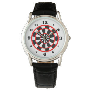 Vit Dartboard Stil numrerad Armbandsur