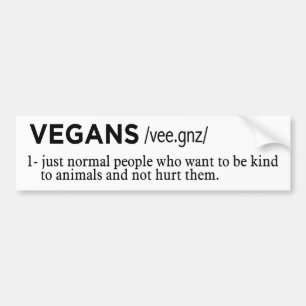 Vit definition av veganer bildekal