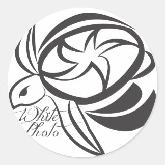 Vit dekal runt klistermärke