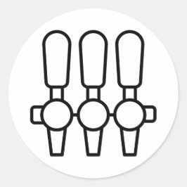 Vit dekal runt klistermärke