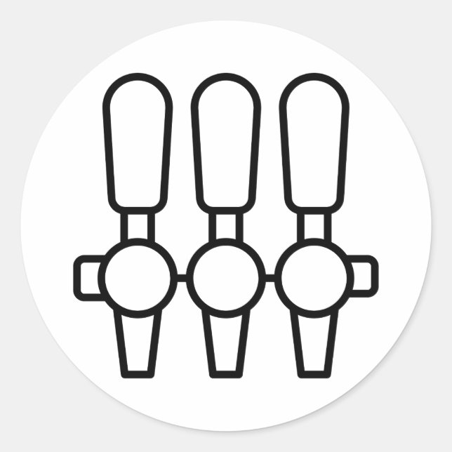 Vit dekal runt klistermärke (Framsida)