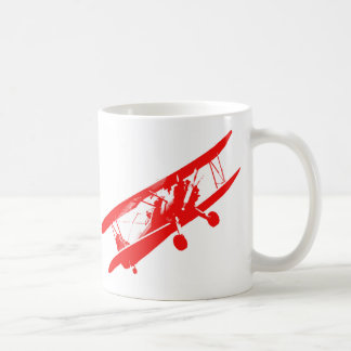 Vit dekor för flygplan för vintage för 11 uns kaffemugg