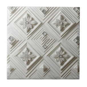 Vit Diamant Mid Century Modern Kakelplatta