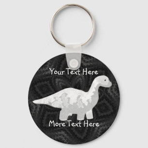Vit Dino Keychain Nyckelring