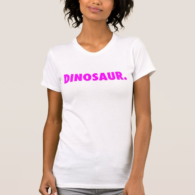 Vit "Dinosaur.", Tanktop med logotypen T-shirt (Framsida)