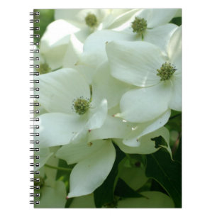 Vit Dogwood Flowers Nature - bärbar dator Anteckningsbok Med Spiral