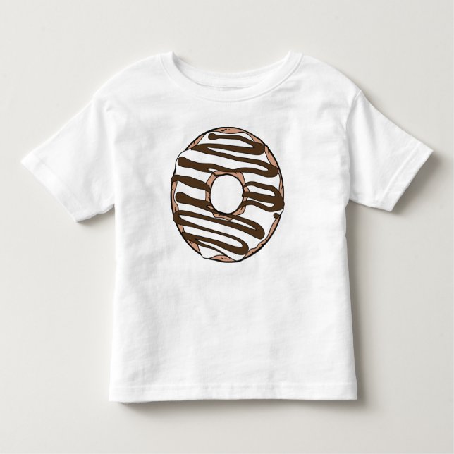 Vit Donut, ringnöt, choklad, isbildning, frost T Shirt (Framsida)