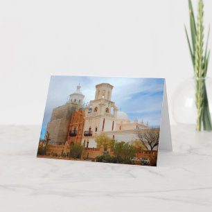 Vit Dova av Desert San Xavier Arizona Tack Kort
